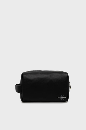 Calvin Klein Logo Baskılı Kozmetik LV04G1038GUB1 Erkek Çanta LV04G1038G UB1 SİYAH - 1