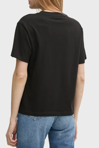 Calvin Klein Logo Baskılı Pamuklu Relaxed Fit Bisiklet Yaka J20J224798BEH Bayan T Shirt J20J224798 BEH SİYAH - 3