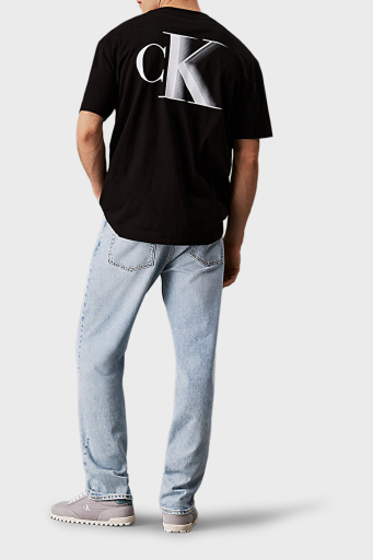 Calvin Klein Logo Baskılı Pamuklu Relaxed Fit Bisiklet Yaka J30J327475BEH Erkek T Shirt J30J327475 BEH SİYAH - 7