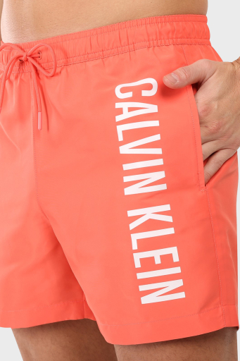 Calvin Klein Logo Baskılı Regular Fit Lastikli Bel KM0KM01092U07 Erkek Mayo Short KM0KM01092 U07 MERCAN - 4