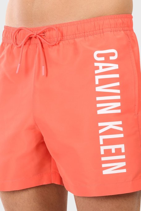 Calvin Klein Logo Baskılı Regular Fit Lastikli Bel KM0KM01092U07 Erkek Mayo Short KM0KM01092 U07 MERCAN - 3