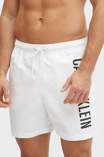 Calvin Klein Logo Baskılı Regular Fit Lastikli Bel KM0KM01092YCD Erkek Mayo Short KM0KM01092 YCD BEYAZ - 2