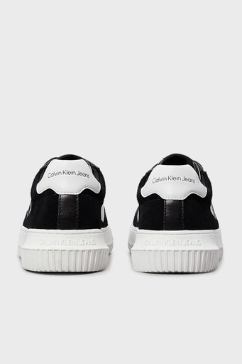 Calvin Klein Logo Baskılı Süet Sneaker YM0YM011220GM Erkek Ayakkabı YM0YM01122 0GM SİYAH-BEYAZ - 4