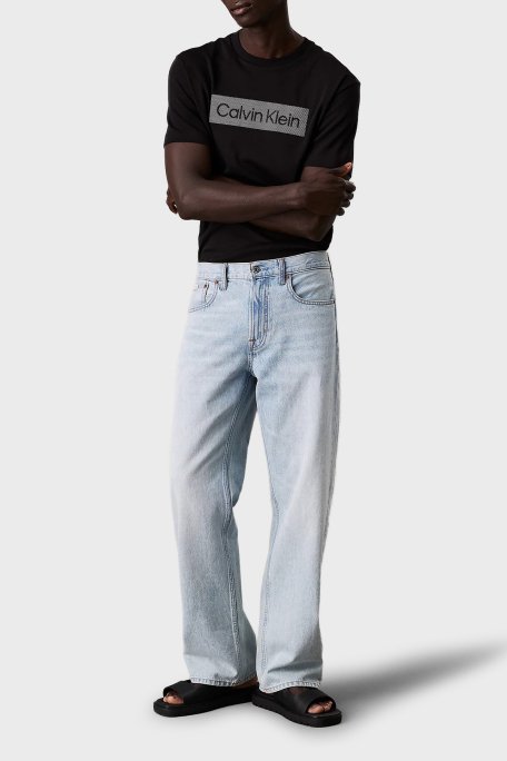 Calvin Klein Logo İşlemeli Pamuklu Regular Fit Bisiklet Yaka K10K112491BEH Erkek T Shirt K10K112491 BEH SİYAH - 2