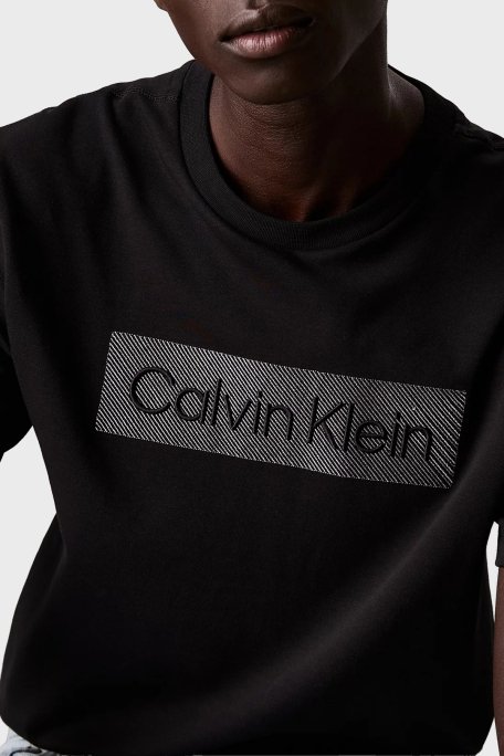 Calvin Klein Logo İşlemeli Pamuklu Regular Fit Bisiklet Yaka K10K112491BEH Erkek T Shirt K10K112491 BEH SİYAH - 4