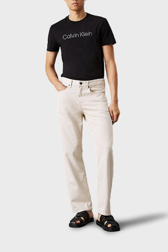 Calvin Klein Logo Nakışlı Pamuklu Regular Fit Bisiklet Yaka K10K114169BEH Erkek T Shirt K10K114169 BEH SİYAH - 2