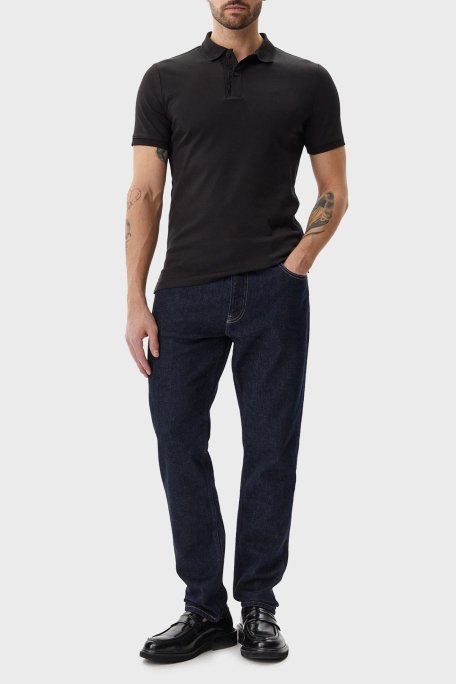 Calvin Klein Logo Nakışlı Pamuklu Regular Fit Düğmeli K10K114135BEH Erkek Polo Yaka T Shirt K10K114135 BEH SİYAH - 2