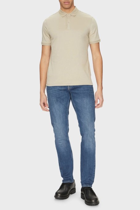 Calvin Klein Logo Nakışlı Pamuklu Regular Fit Düğmeli K10K114135PAH Erkek Polo Yaka T Shirt K10K114135 PAH BEJ - 2