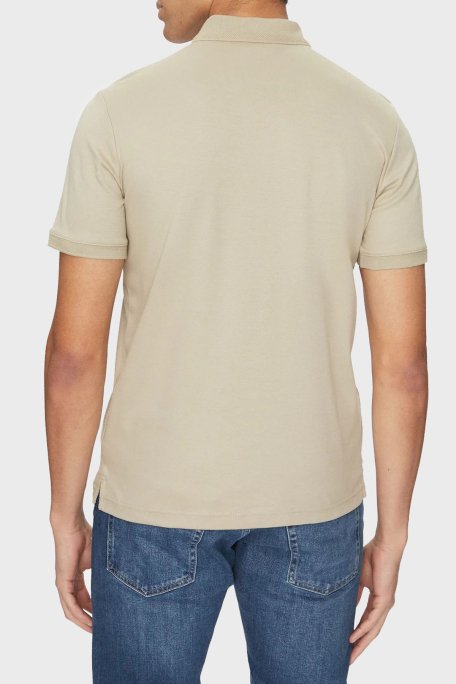 Calvin Klein Logo Nakışlı Pamuklu Regular Fit Düğmeli K10K114135PAH Erkek Polo Yaka T Shirt K10K114135 PAH BEJ - 3