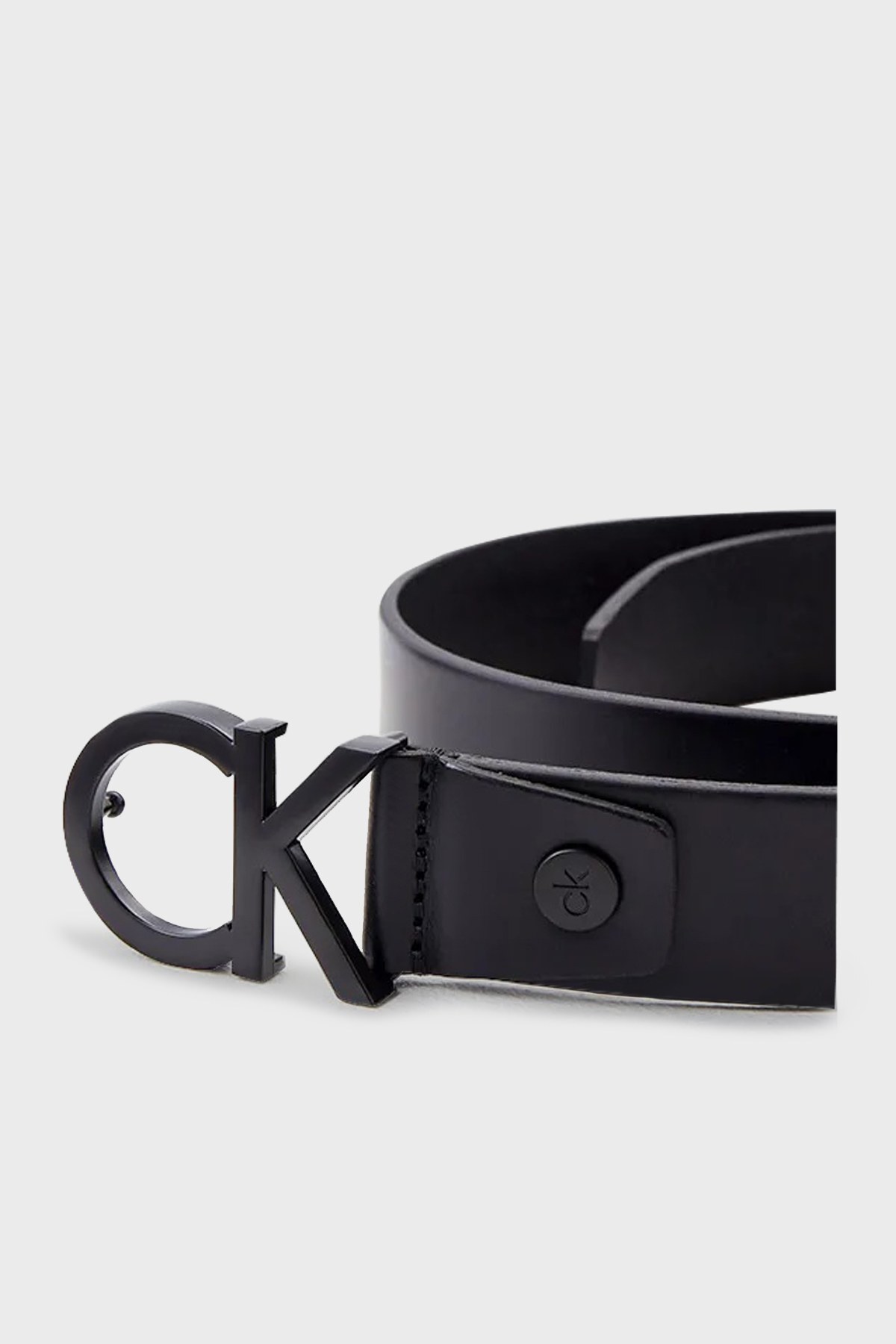 Calvin Klein Logolu % 100 Deri Erkek Kemer K50K508114 BAX SİYAH