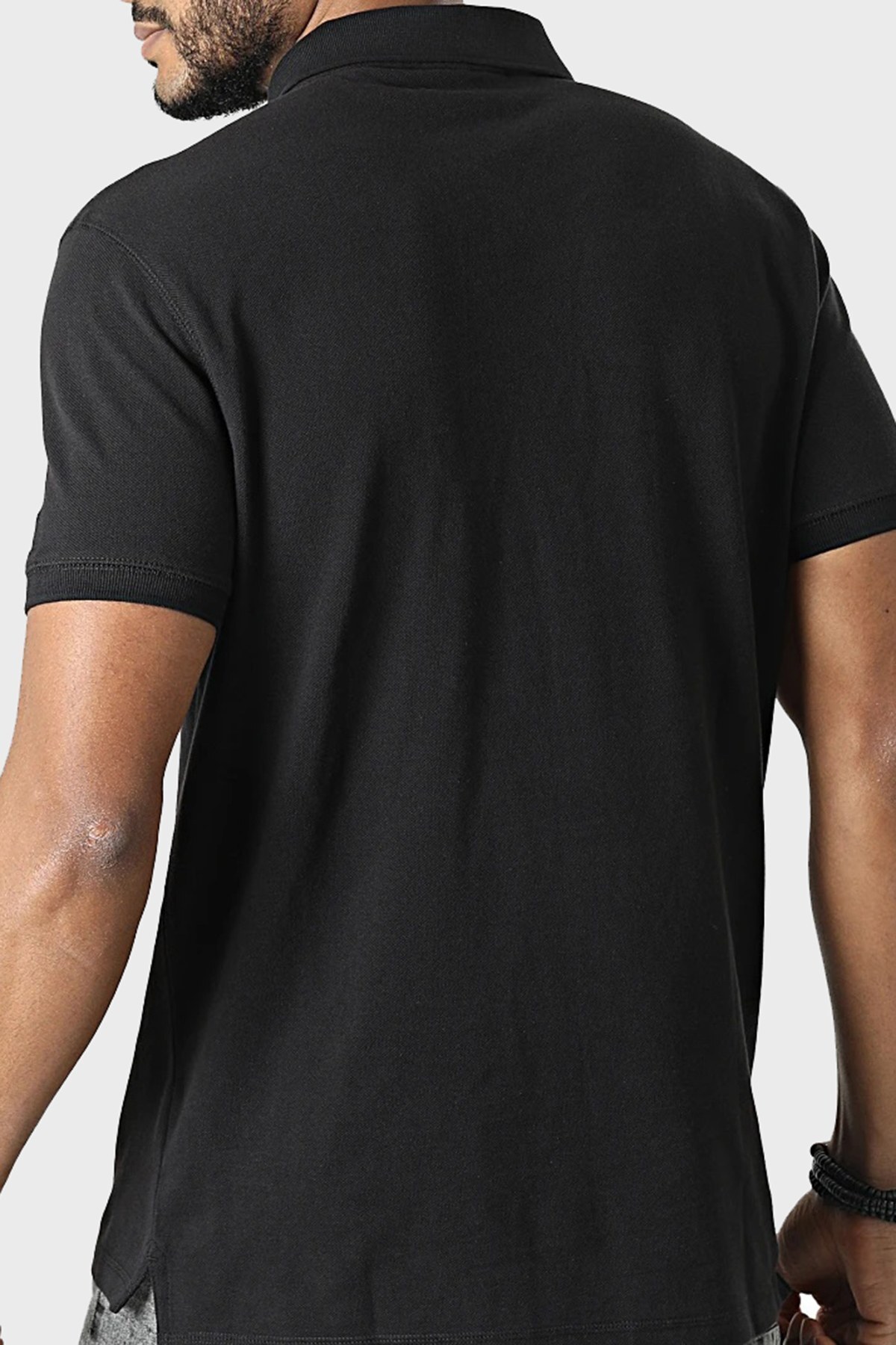 Calvin Klein Logolu % 100 Pamuk Düğmeli Slim Fit T Shirt Erkek Polo J30J320089 BEH SİYAH