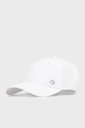 Calvin Klein Logolu % 100 Pamuk K60K613102YAF Bayan Şapka K60K613102 YAF BEYAZ - 1