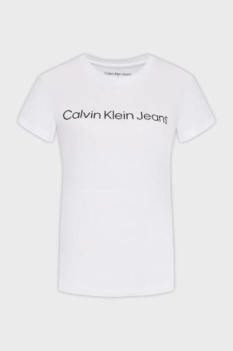 Calvin Klein Logolu % 100 Pamuk Slim Fit Bisiklet Yaka 2 Pack J20J220161YAF Bayan T Shirt J20J220161 YAF BEYAZ-SİYAH - 12