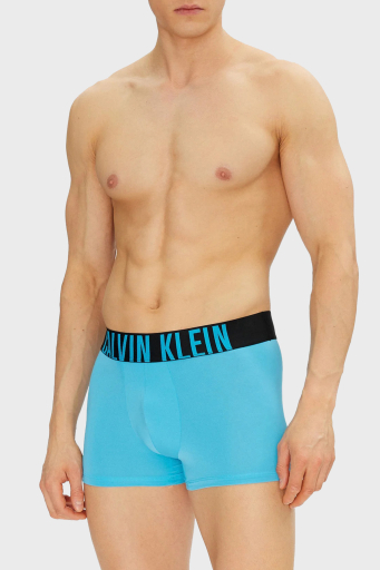 Calvin Klein Logolu 3 Pack 000NB3775AVVK Erkek Boxer 000NB3775A VVK Mavi-Gri-Siyah - 2