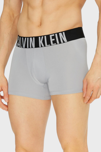 Calvin Klein Logolu 3 Pack 000NB3775AVVK Erkek Boxer 000NB3775A VVK Mavi-Gri-Siyah - 5