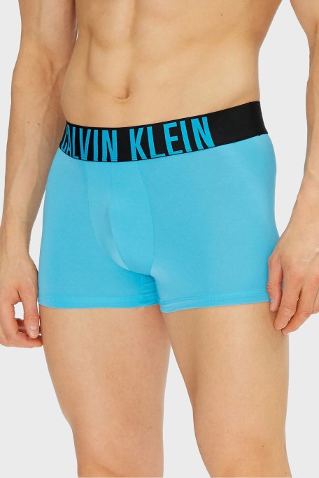 Calvin Klein Logolu 3 Pack 000NB3775AVVK Erkek Boxer 000NB3775A VVK Mavi-Gri-Siyah - 1