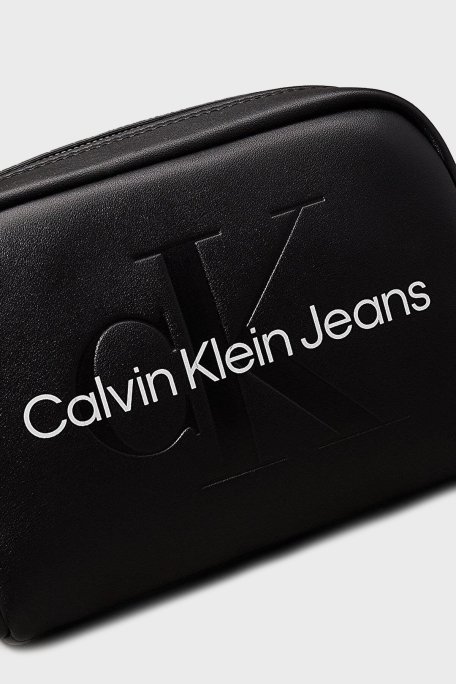 Calvin Klein Logolu Ayarlanabilir Askılı K60K61222001R Bayan Çanta K60K612220 01R SİYAH - 4