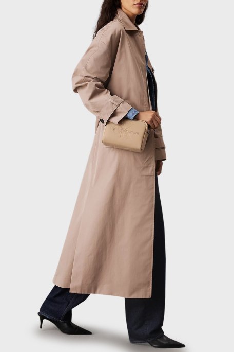 Calvin Klein Logolu Ayarlanabilir Askılı K60K612220PBF Bayan Çanta K60K612220 PBF BEJ - 3