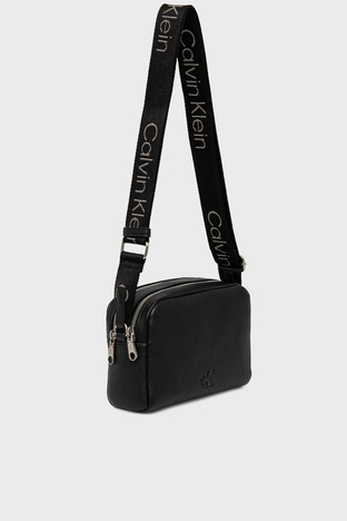 Calvin Klein - Calvin Klein Logolu Ayarlanabilir Askılı LV04K3124GUB1 Bayan Çanta LV04K3124G UB1 SİYAH (1)