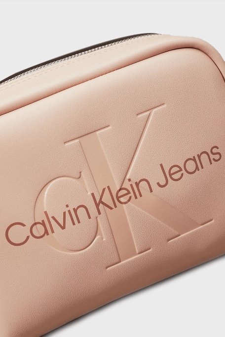 Calvin Klein Logolu Ayarlanabilir Çapraz Askılı K60K6122200JX Bayan Çanta K60K612220 0JX PUDRA - 5
