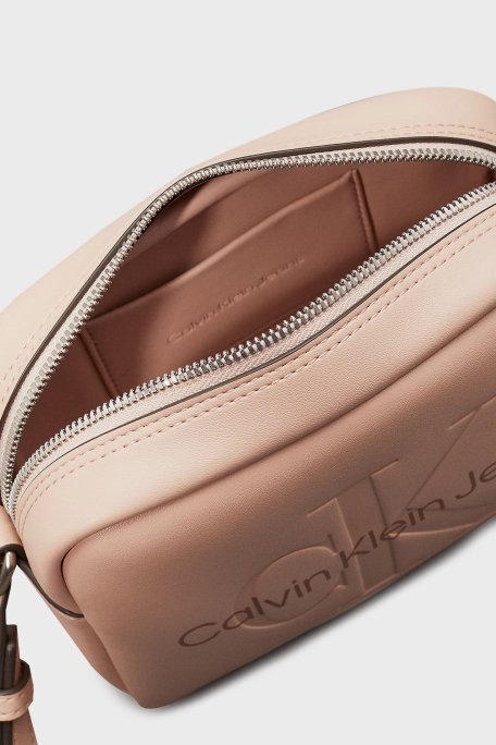 Calvin Klein Logolu Ayarlanabilir Çapraz Askılı K60K6122200JX Bayan Çanta K60K612220 0JX PUDRA - 6