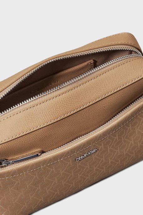 Calvin Klein Logolu Ayarlanabilir Çift Askılı K60K6128080F4 Bayan Çanta K60K612808 0F4 BEJ - 6