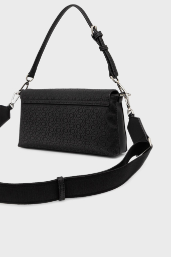 Calvin Klein Logolu Ayarlanabilir Çift Askılı K60K6128150GJ Bayan Çanta K60K612815 0GJ SİYAH - 3