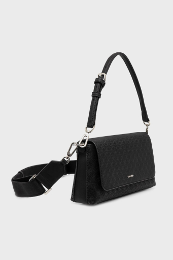 Calvin Klein Logolu Ayarlanabilir Çift Askılı K60K6128150GJ Bayan Çanta K60K612815 0GJ SİYAH - 7
