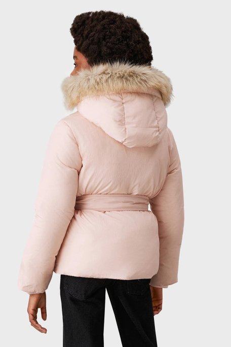 Calvin Klein Logolu Ayarlanabilir Kemerli Şişme IG0IG02685TER Çocuk Mont IG0IG02685 TER PUDRA - 3