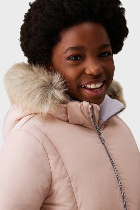 Calvin Klein Logolu Ayarlanabilir Kemerli Şişme IG0IG02685TER Çocuk Mont IG0IG02685 TER PUDRA - 4