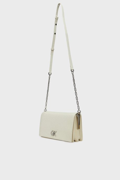 Calvin Klein Logolu Ayarlanabilir Zincir Askılı K60K61318067U Bayan Çanta K60K613180 67U EKRU - 3