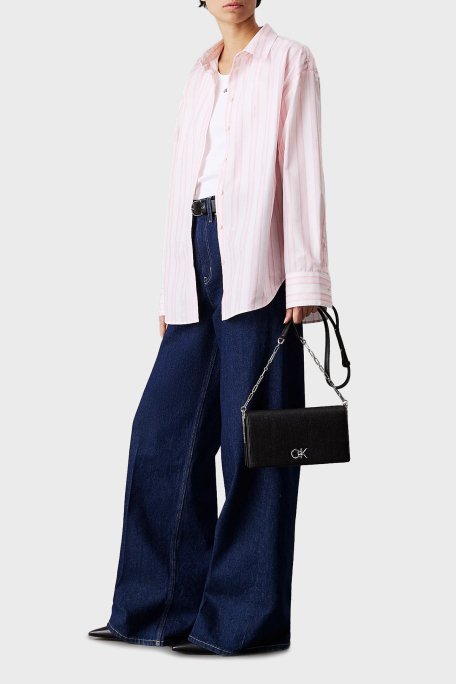 Calvin Klein Logolu Ayarlanabilir Zincir Askılı K60K613180BEH Bayan Çanta K60K613180 BEH SİYAH - 2
