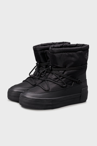 Calvin Klein Logolu Bağcıklı Kalın Tabanlı YW0YW015910GJ Bayan Kar Botu YW0YW01591 0GJ SİYAH - 3