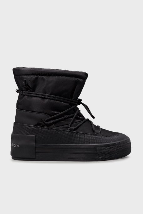 Calvin Klein Logolu Bağcıklı Kalın Tabanlı YW0YW015910GJ Bayan Kar Botu YW0YW01591 0GJ SİYAH - 1