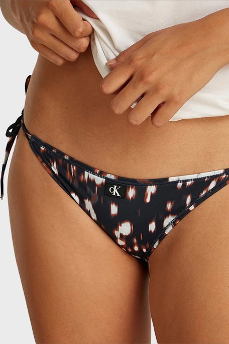 Calvin Klein Logolu Bağlamalı KW0KW023490GQ Bayan Bikini Altı KW0KW02349 0GQ LACİVERT - 1