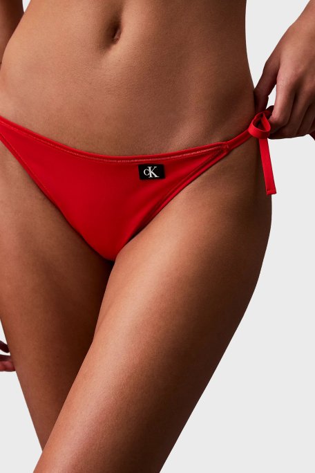 Calvin Klein Logolu Bağlamalı KW0KW02349XM8 Bayan Bikini Altı KW0KW02349 XM8 KIRMIZI - 1