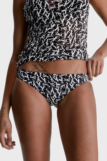 Calvin Klein Logolu Bayan Bikini Altı KW0KW02083 0GL SİYAH-BEYAZ - 1