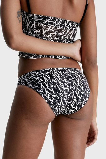 Calvin Klein Logolu Bayan Bikini Altı KW0KW02083 0GL SİYAH-BEYAZ - 2