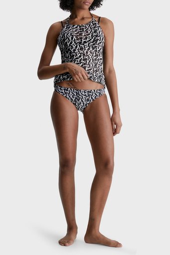 Calvin Klein Logolu Bayan Bikini Altı KW0KW02083 0GL SİYAH-BEYAZ - 4