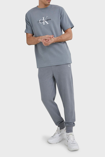 Calvin Klein Logolu Belden Bağlamalı Cepli % 100 Pamuk Jogger J30J322484PN6 Erkek Pantolon J30J322484 PN6 GRİ - 1