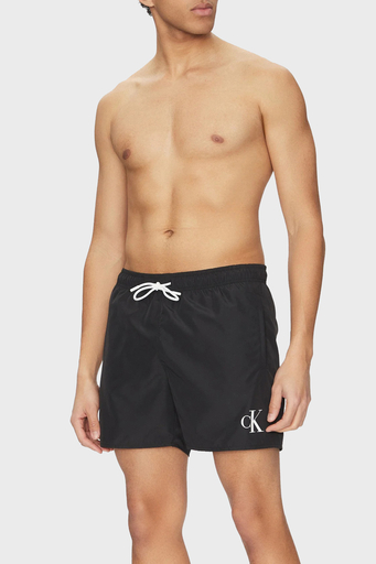 Calvin Klein Logolu Belden Bağlamalı KM0KM01101BEH Erkek Mayo Short KM0KM01101 BEH SİYAH - 1