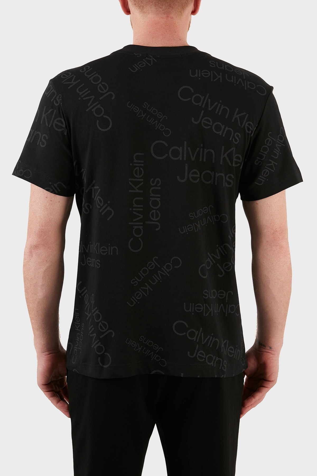 Calvin Klein Logolu Regular Fit Bisiklet Yaka % 100 Pamuk Erkek T Shirt J30J320200 0GJ SİYAH