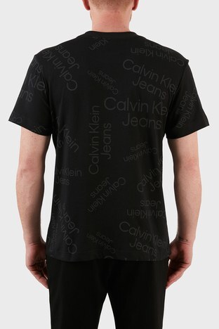 Calvin Klein - Calvin Klein Logolu Regular Fit Bisiklet Yaka % 100 Pamuk Erkek T Shirt J30J320200 0GJ SİYAH (1)