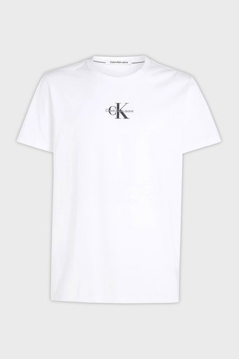 Calvin Klein Logolu Bisiklet Yaka % 100 Pamuk Regular Fit J30J323483YAF Erkek T Shirt J30J323483 YAF BEYAZ - 5