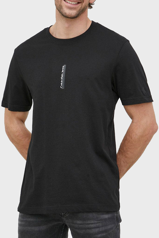 Calvin Klein - Calvin Klein Logolu Bisiklet Yaka Regular Fit % 100 Pamuk Erkek T Shirt J30J322558 BEH SİYAH