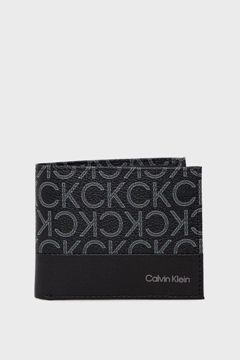 Calvin Klein Logolu Bölmeli Erkek Cüzdan K50K509239 01H SİYAH