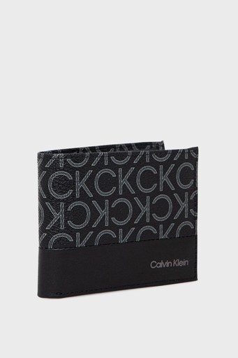 Calvin Klein Logolu Bölmeli Erkek Cüzdan K50K509239 01H SİYAH