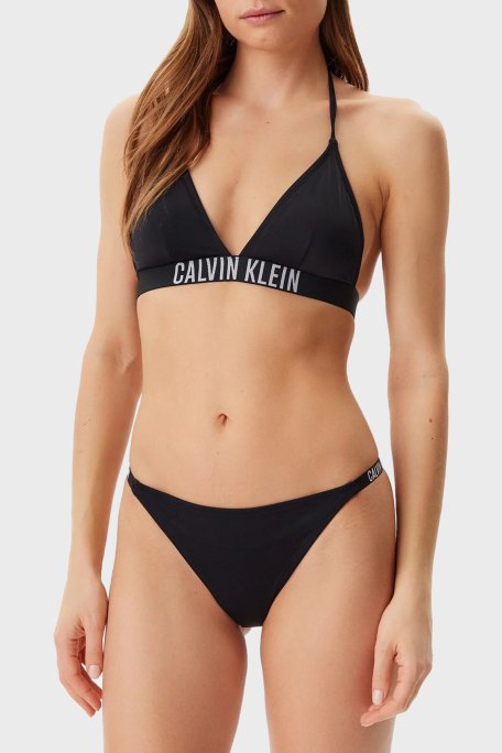Calvin Klein Logolu Boyundan Bağlamalı KW0KW02854BEH Bayan Bikini Üstü KW0KW02854 BEH SİYAH - 2