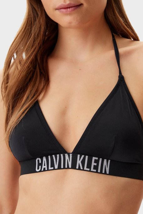 Calvin Klein Logolu Boyundan Bağlamalı KW0KW02854BEH Bayan Bikini Üstü KW0KW02854 BEH SİYAH - 4