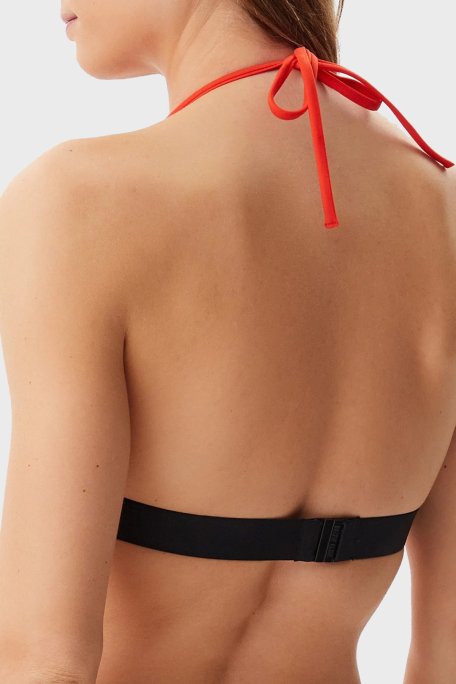 Calvin Klein Logolu Boyundan Bağlamalı KW0KW02854XM8 Bayan Bikini Üstü KW0KW02854 XM8 KIRMIZI - 3